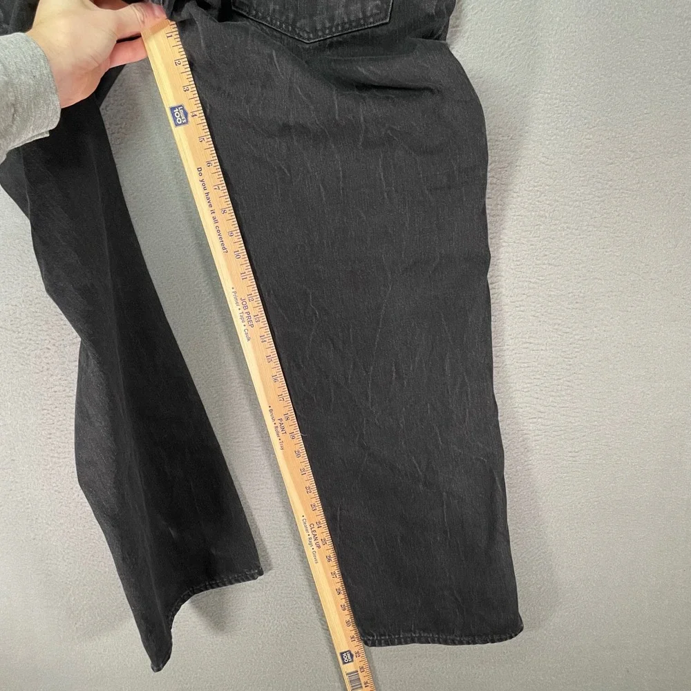Dockers Mens‎ 40x32 Black Jeans Straight Leg Faded Denim Button Fly